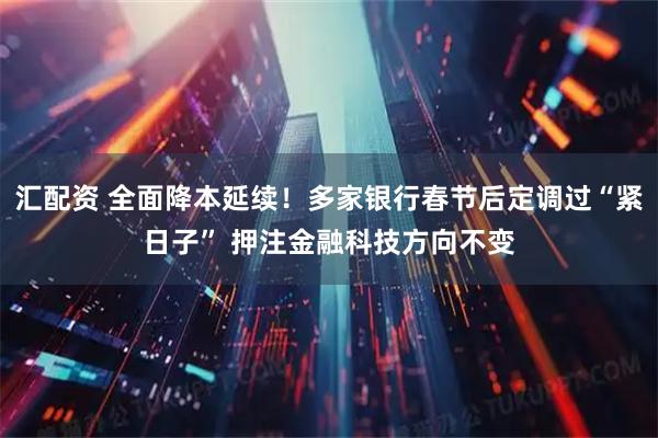 汇配资 全面降本延续！多家银行春节后定调过“紧日子” 押注金融科技方向不变