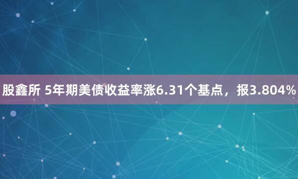 股鑫所 5年期美债收益率涨6.31个基点，报3.804%